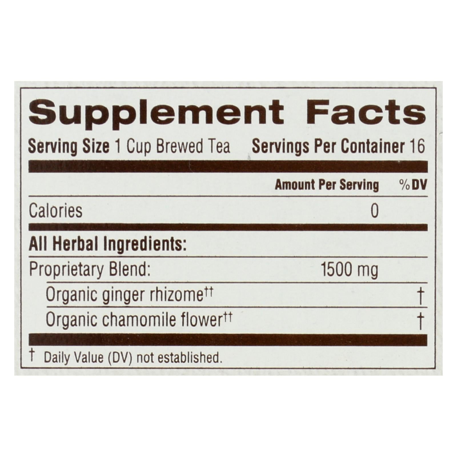 Traditional Medicinals Organic Golden Ginger Tea - Case Of 6 - 16 Bags