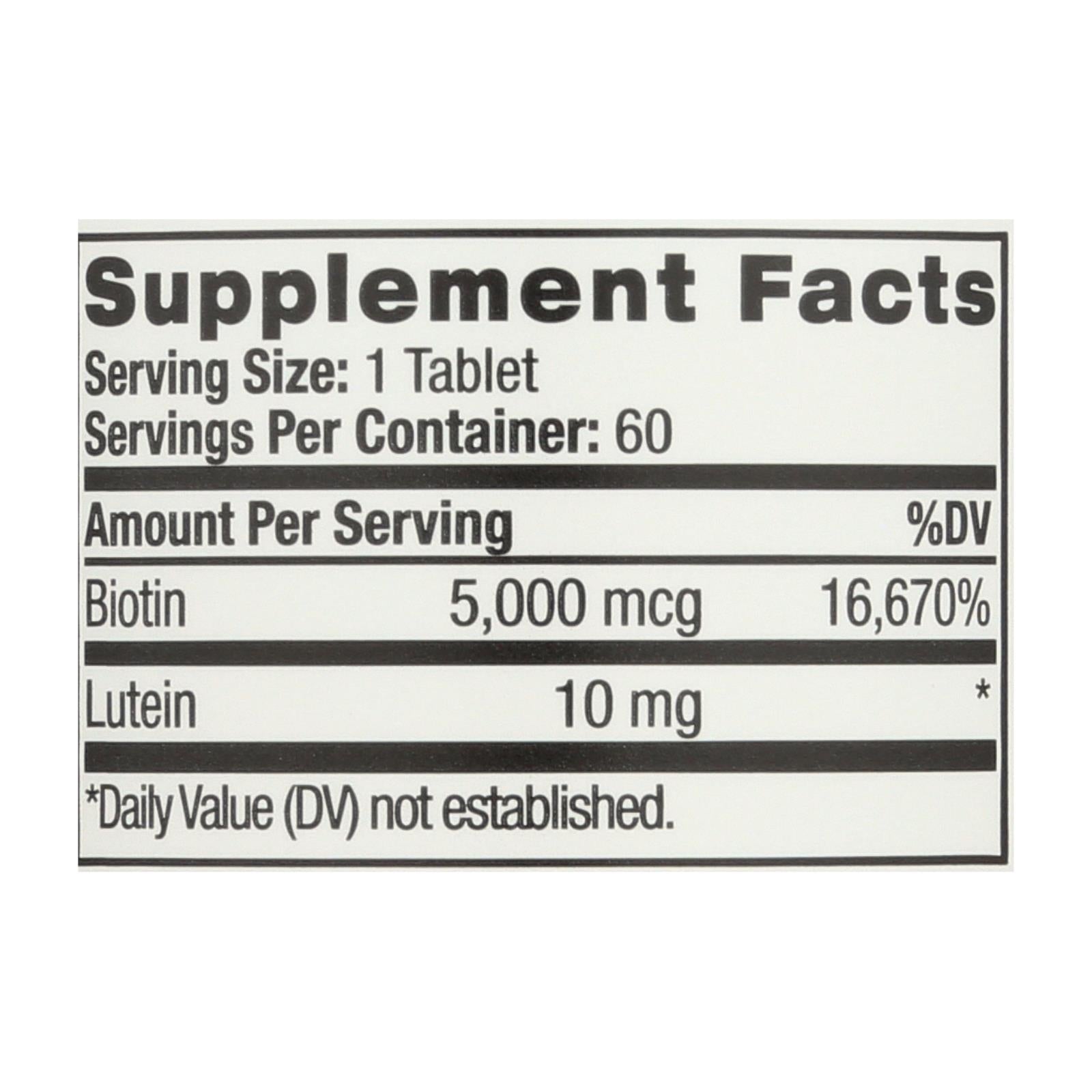 Natrol Biotin Plus With Lutein Capsules - 60 Count