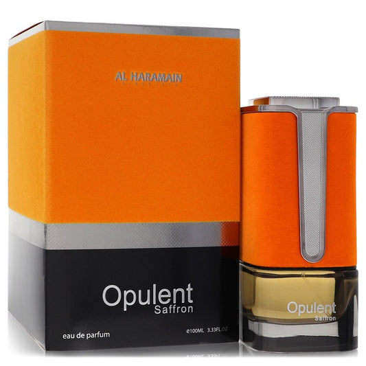 Al Haramain Opulent Saffron by Al Haramain Eau De Parfum Spray (Unisex) 3.3 oz for Men