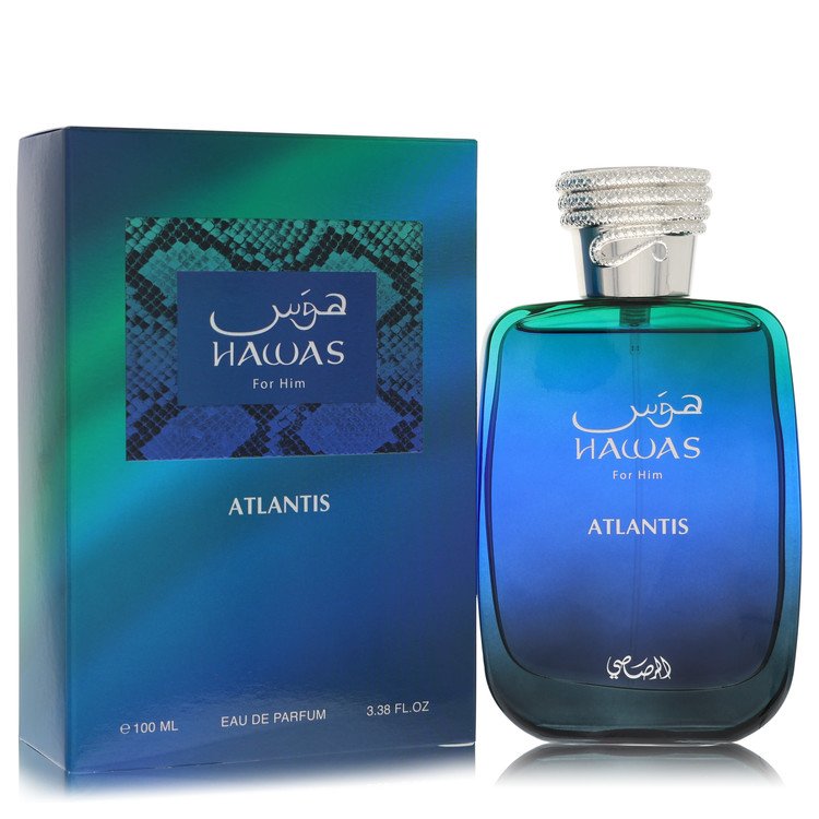 Hawas Atlantis by Rasasi Eau De Parfum Spray 3.38 oz for Men