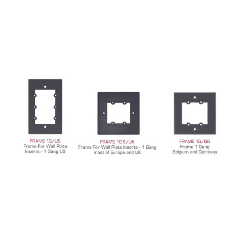Kramer Electronics 1 Gang Frame Holds 3 Wall Plate Inserts (FRAME1G)