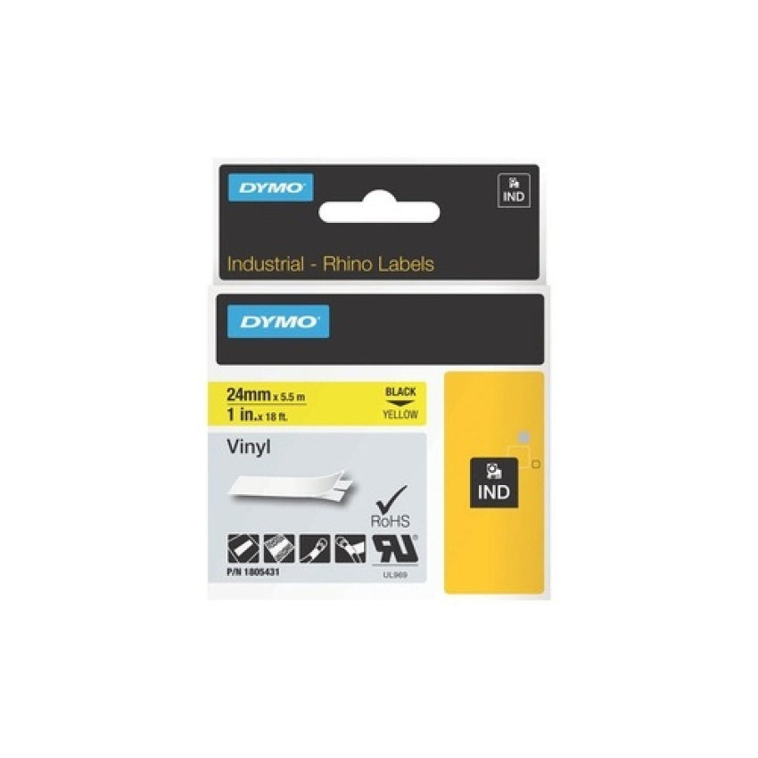 DYMO Rhino 1in Yellow Vinyl-24mm (1805431)