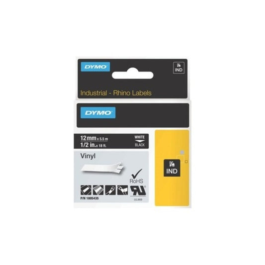 DYMO Rhino 1/4in White Perm Poly-6mm (1805442)