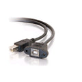C2G 2ft. Usb 2.0 Bf To Bm Panel Mount Cable (28073)