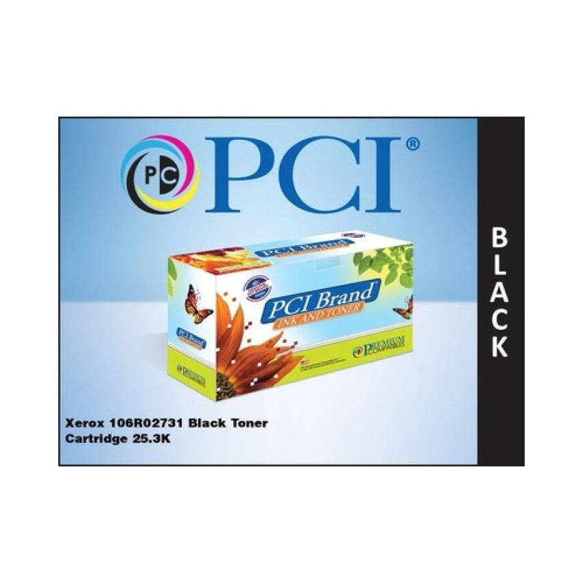PCI Brand Compatible Xerox 106r02731 Black Toner Cartridge 25.3k Yld For Xerox P455/p455df/p455d/phaser 3610/3610dn/3610n/workcentre 3615 Made In Usa (106R02731PCI)