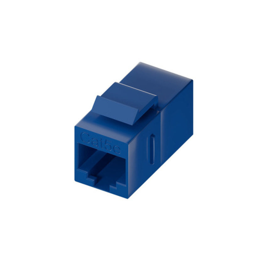 Uncommonx Cat5e Rj45 Keystone In-line Coupler, Blu (C5ECPLRBLU)