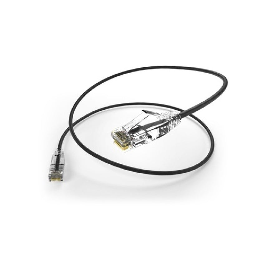 Uncommonx 7ft Cat6 Clearfit Slim Patch Cable Black (CS607FBLK)