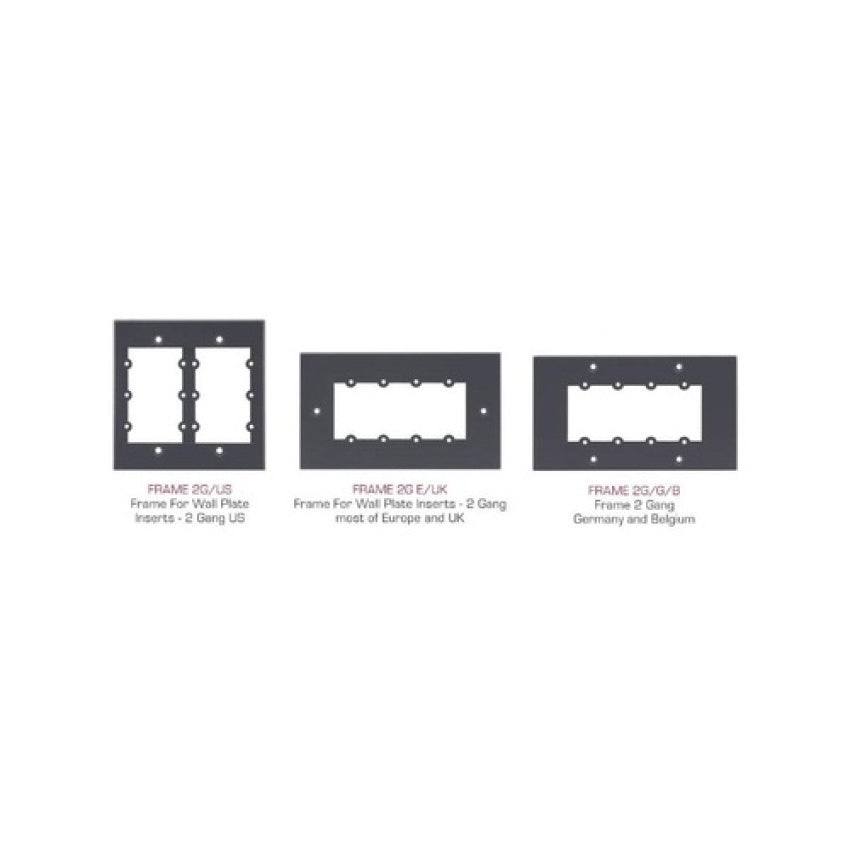 Kramer Electronics 2gang Frame Holds 6wall Plate Inserts. (FRAME2G)