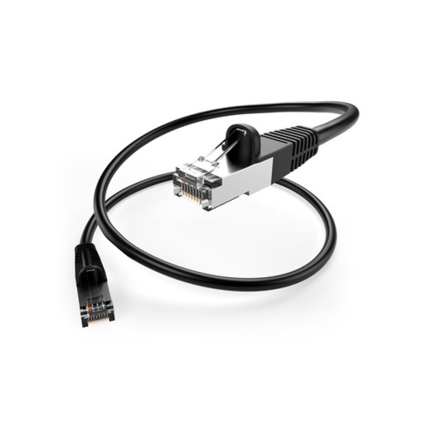 Uncommonx 10ft Black Cat5e Shielded Patch Cable (PC5E10FBLKSHS)