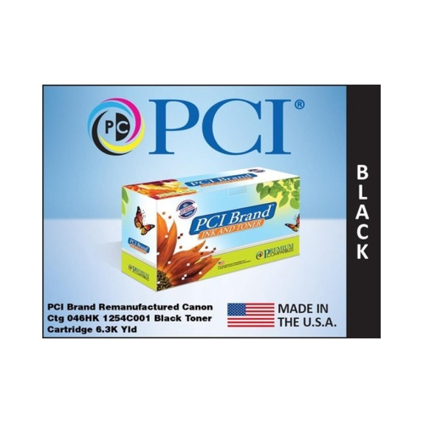 PCI Brand Eco-friendly Reman Canon 046h 1254c001aa Xl Black Toner Cartridge 6300 Pg Yield For Canon Lbp-654, Lbp-654c, Mf-731, Mf-731c, Mf-733, Mf-735 (1254C001AAPCI)