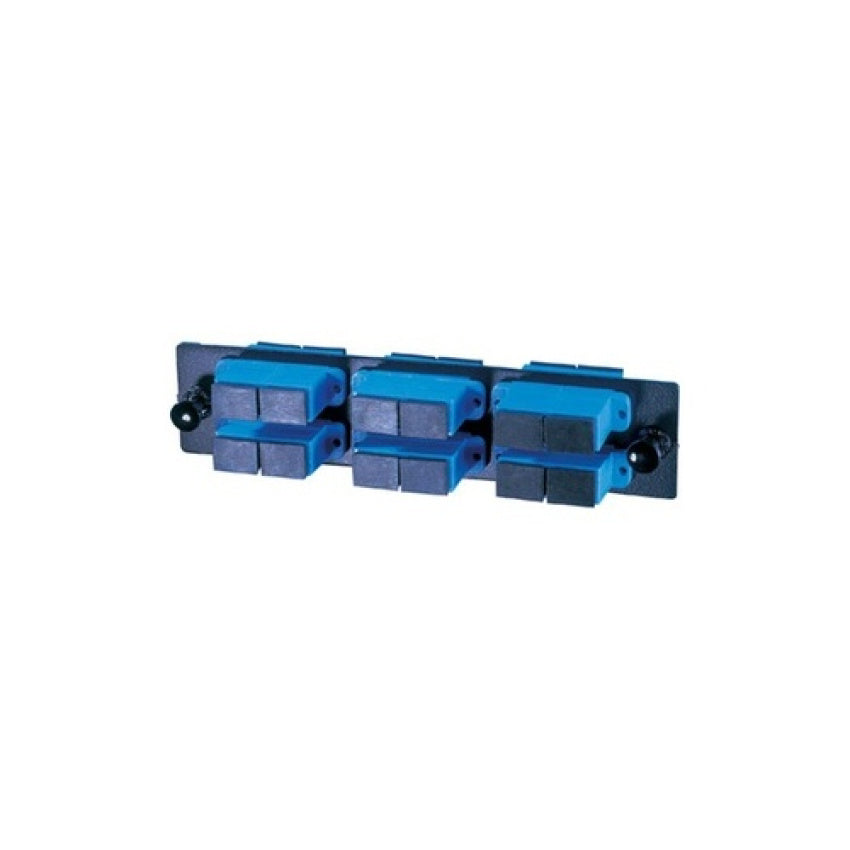 Leviton Panel,6/sc/dx/blue/cer/sm,1u,black (OFPSCD12AC)