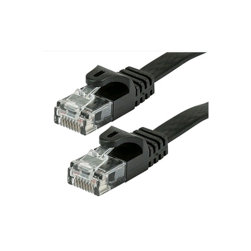 Monoprice Cat5e Flat Patch Cable_ 1ft Black (9545)