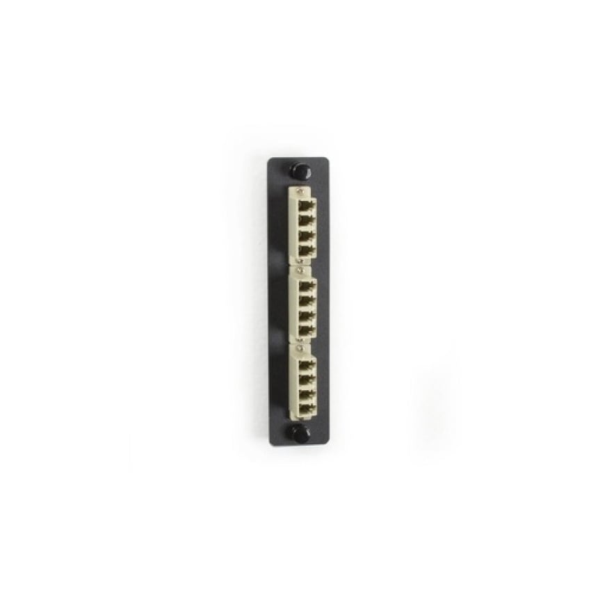 Black Box Low-density Multimode Fiber Adapter Panel - Ceramic Sleeve, (6) Lc Duplex, Beige, Gsa, Taa (JPM455BR2)