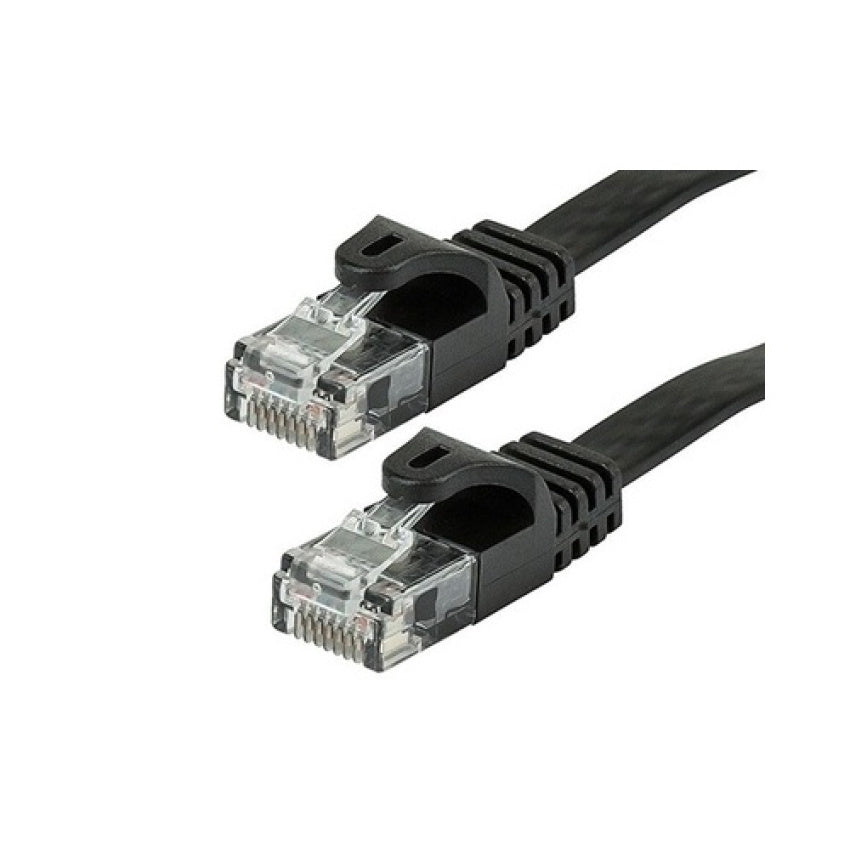 Monoprice Cat5e Flat Patch Cable_ 100ft Black (9557)