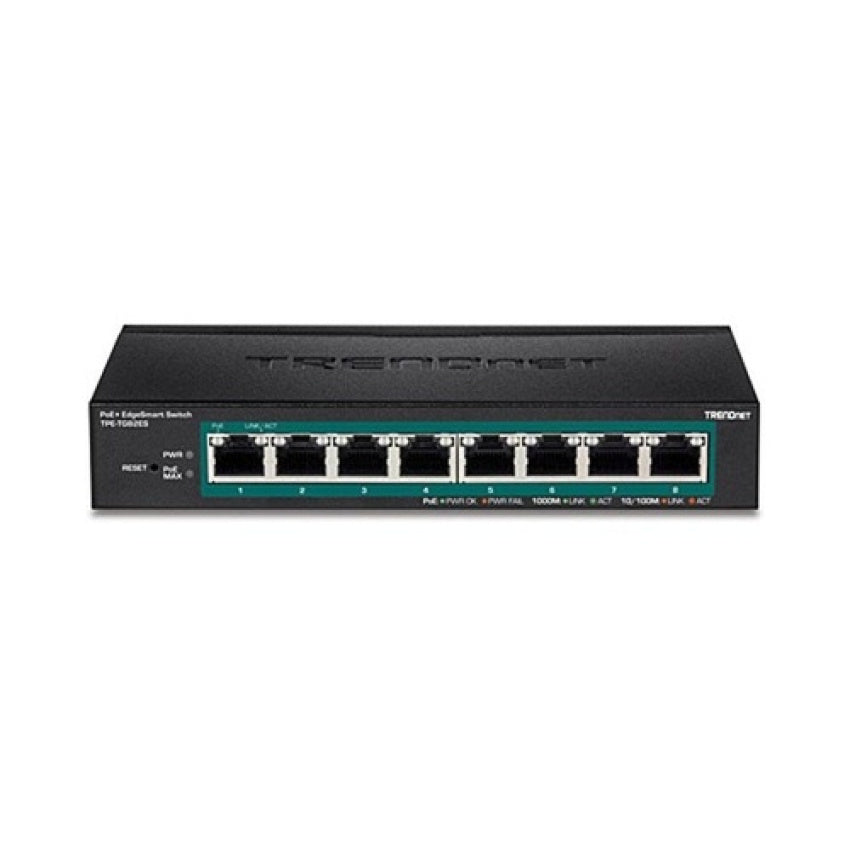 Trendnet 8-port Gigabit Edgesmart Poe+ Switch (61w) (TPETG82ES)