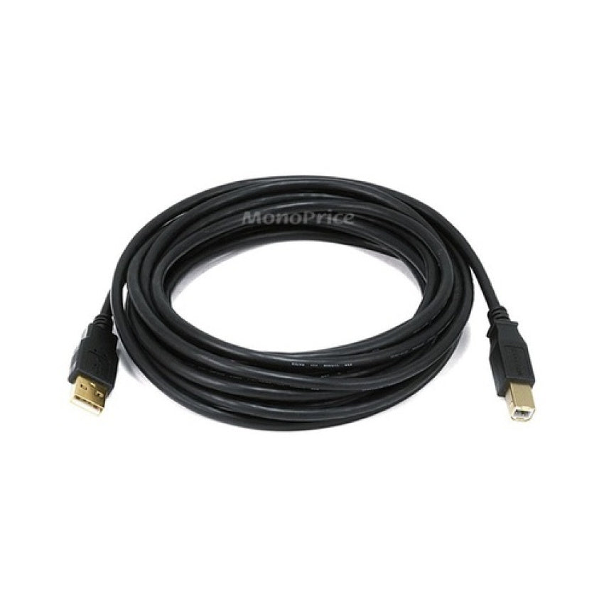 Monoprice Usb 2 A M/b M 28/24awg Cable 15ft (5440)
