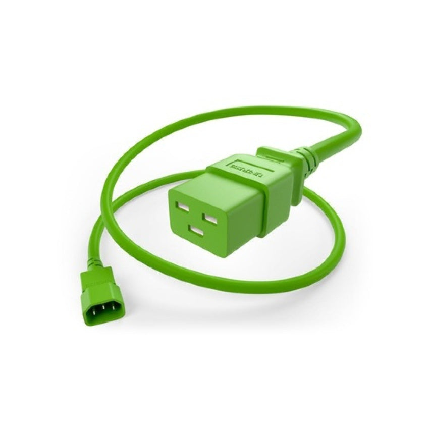 Uncommonx Power Cord C14 To C19 15amp, Green, 2ft (PWCDC14C1902FGRN)