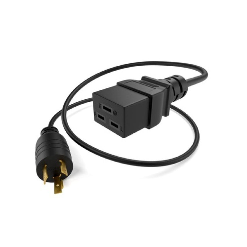 Uncommonx Power Cord L5-20p - C19 20amp Black 10ft (PWRL520PC1910FBK)