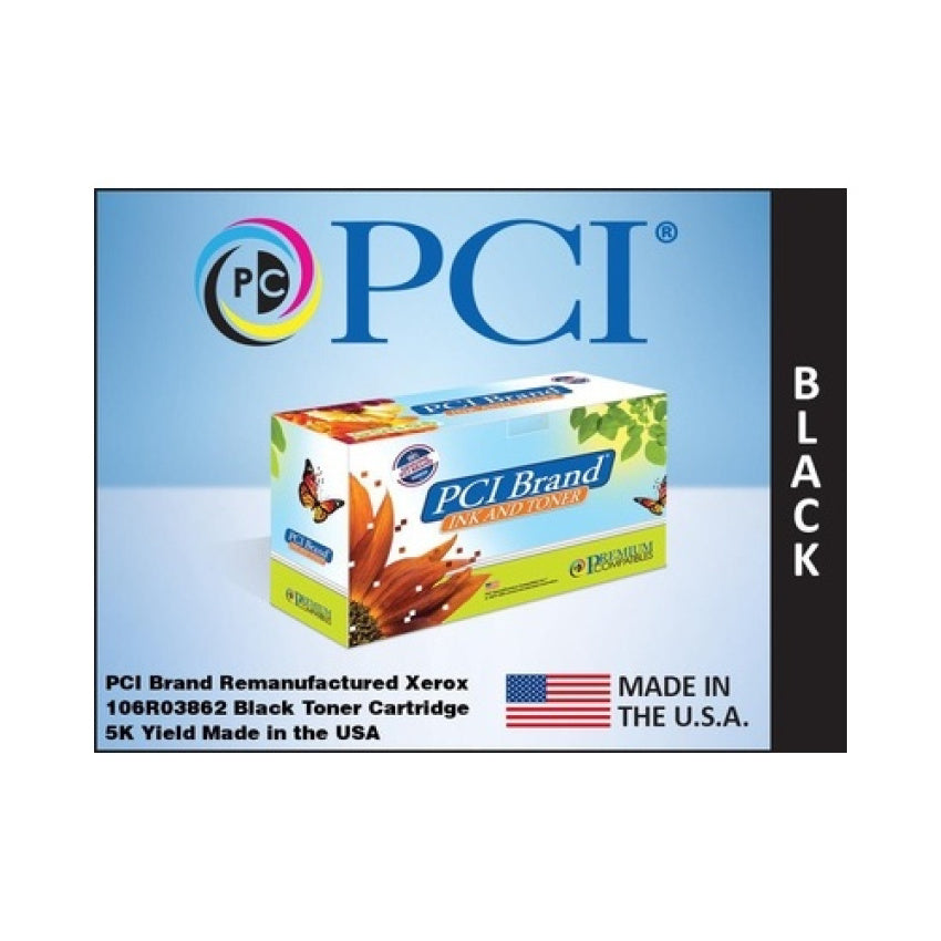 PCI Brand Eco-friendly Reman Xerox 106r03862 106r3862 Black Toner Cartridge 5000 Pg Yield For Xerox Versalink C500, C500dn, C500n, C505, C505s, C505x (106R03862PCI)