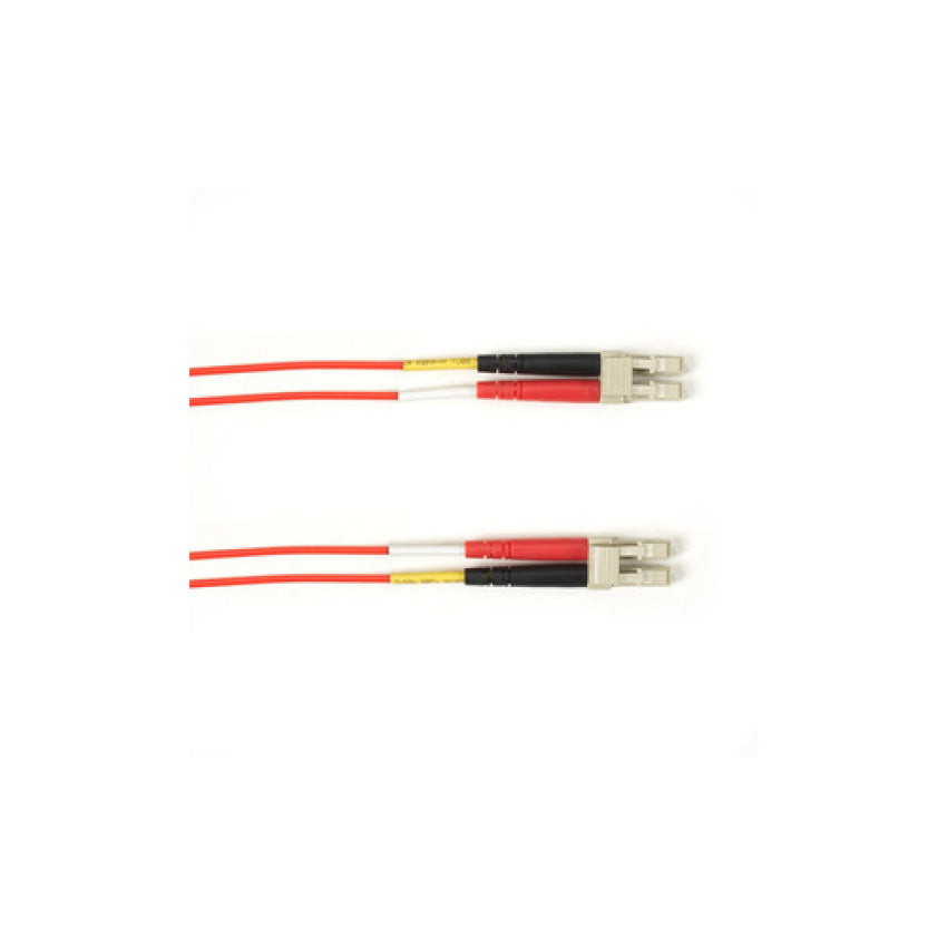Black Box Om4 50/125 Multimode Fiber Optic Patch Cable - Lszh, Lc To Lc, Red, 20-m (65.6-ft.), Gsa, Taa, Non-returnable/non-cancelable (FOLHM4020MLCLCRD)