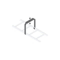 Middle Atlantic Products Ladder Center Brkt,blk,1p (CLBCSB)