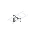 Middle Atlantic Products Triangle Wall Brkt,blk,1p (CLBTSB)