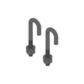 Middle Atlantic Products One Pair 5/16 J-bolt W/nu (CLHJBOLT)