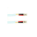 Black Box Om3 50/125 Multimode Fiber Optic Patch Cable - Lszh, Lc To Lc, Aqua, 3-m (9.8-ft.), Gsa, Taa, Non-returnable/non-cancelable (FLZH10003MLCLCAQ)