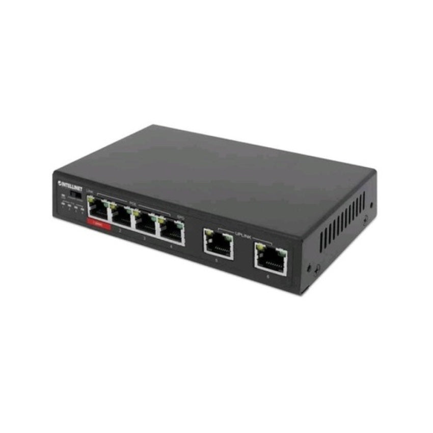 Intellinet 6-pt Fast Ethernet Switch W/ 4 Poe Ports (561686)