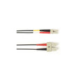Black Box Os2 9/125 Singlemode Fiber Optic Patch Cable - Lszh, Sc To Lc, Black, 10-m (32.8-ft.), Gsa, Taa, Non-returnable/non-cancelable (FLZHSM010MSCLCBK)