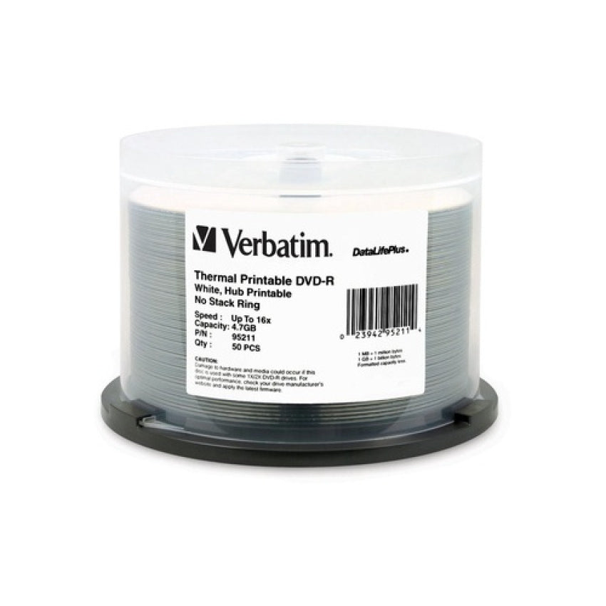 Verbatim Disk,dvd-r,4.7g,general Use,50/spdle,16x (VER95211)