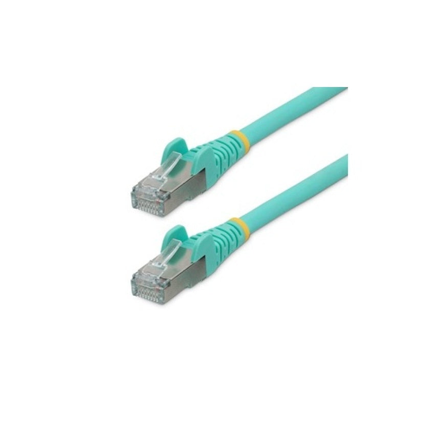 StarTech 6ft Cat6a Ethernet Cable - Aqua - Low Smoke Zero Halogen (lszh) - 10gbe 500mhz 100w Poe Snagless Rj-45 W/strain Reliefs S/ftp Network Cord (NLAQ6FCAT6APATCH)