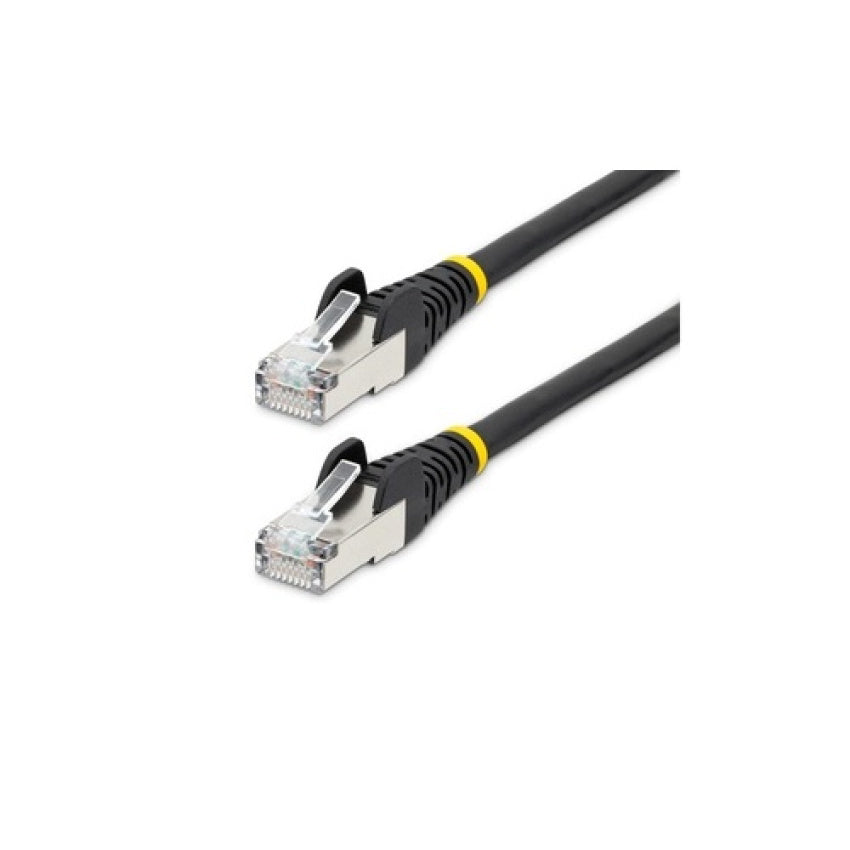 StarTech 2ft Cat6a Ethernet Cable - Black - Low Smoke Zero Halogen (lszh) - 10gbe 500mhz 100w Poe Snagless Rj-45 W/strain Reliefs S/ftp Network Cord (NLBK2FCAT6APATCH)