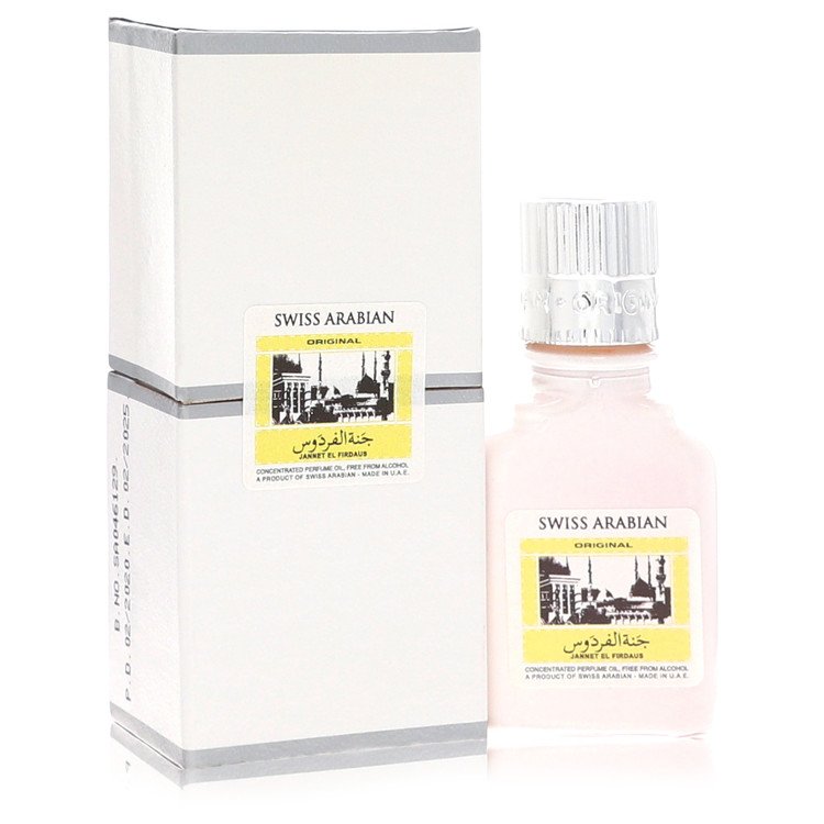 Jannet El Firdaus by Swiss Arabian Concentrated Perfume Oil Free From Alcohol (Unisex White Attar) .30 oz for Men