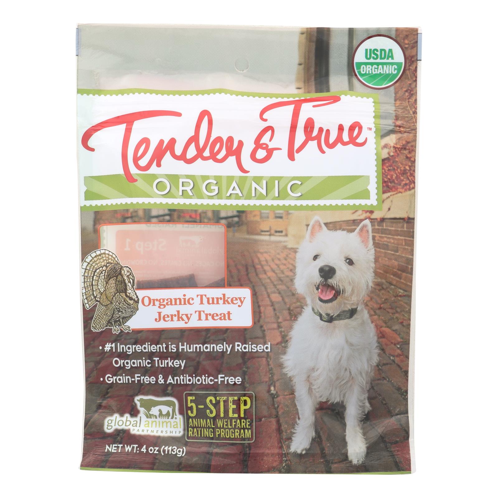 Tender & True Organic Turkey Jerky Dog Treats  - Case Of 10 - 4 Oz