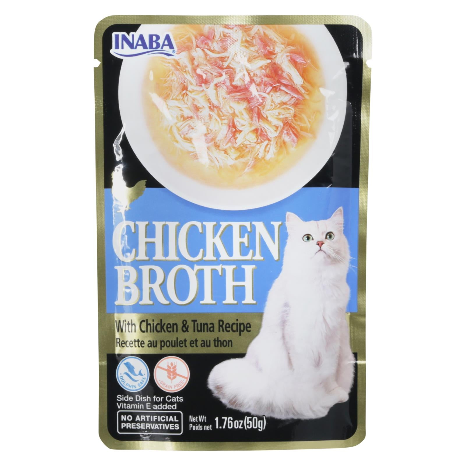 Inaba - Cat Food Chicken Tuna Broth - Case Of 8-1.76 Oz