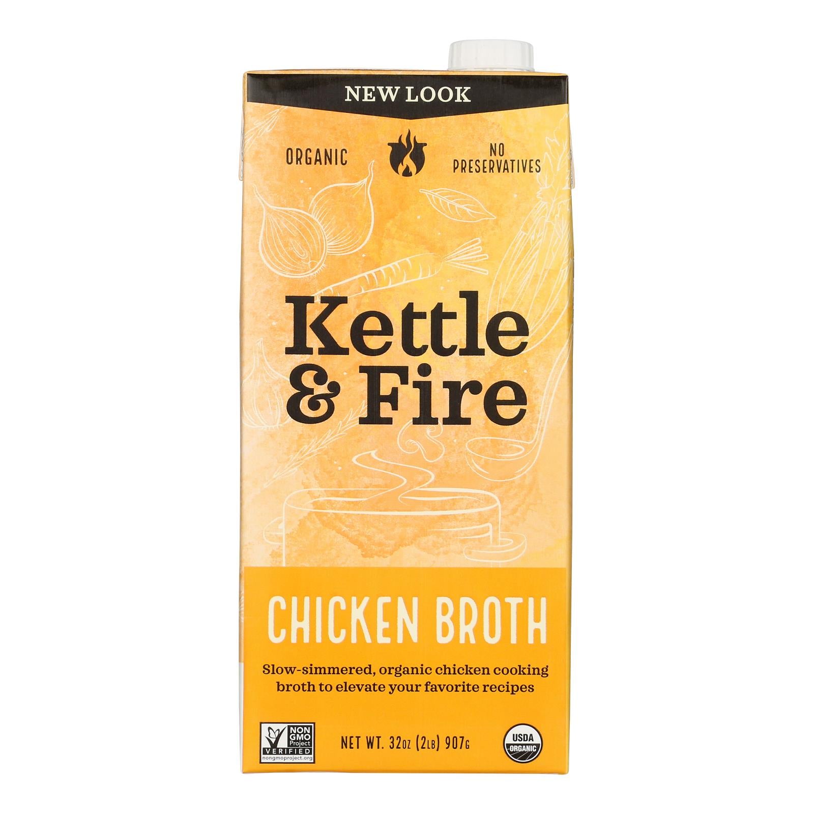 Kettle And Fire - Broth Chicken - Case Of 6-32 Oz