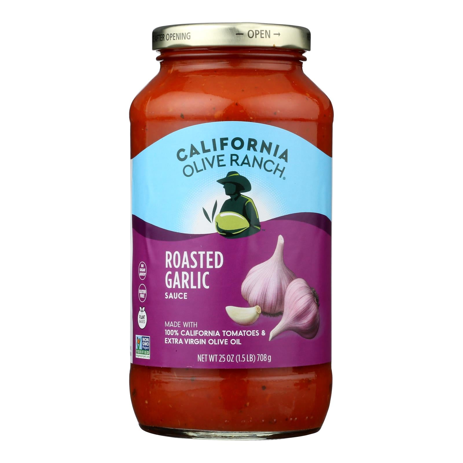 California Olive Ranch - Psta Sauce Roasted Garlic - Case Of 6-25 Oz