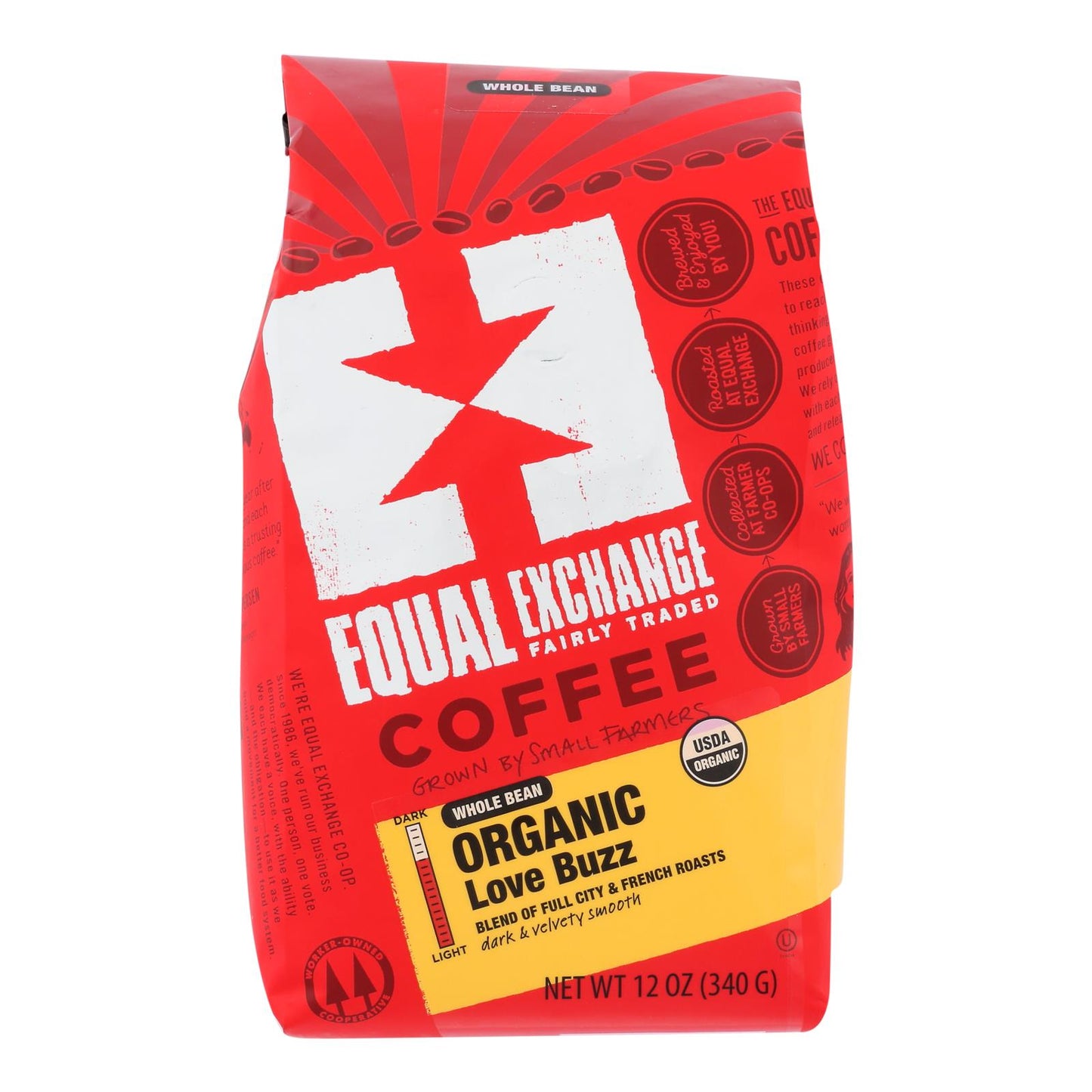 Equal Exchange - Coffee Organic Whole Bean Love Buzz - Case Of 6 - 12 Oz