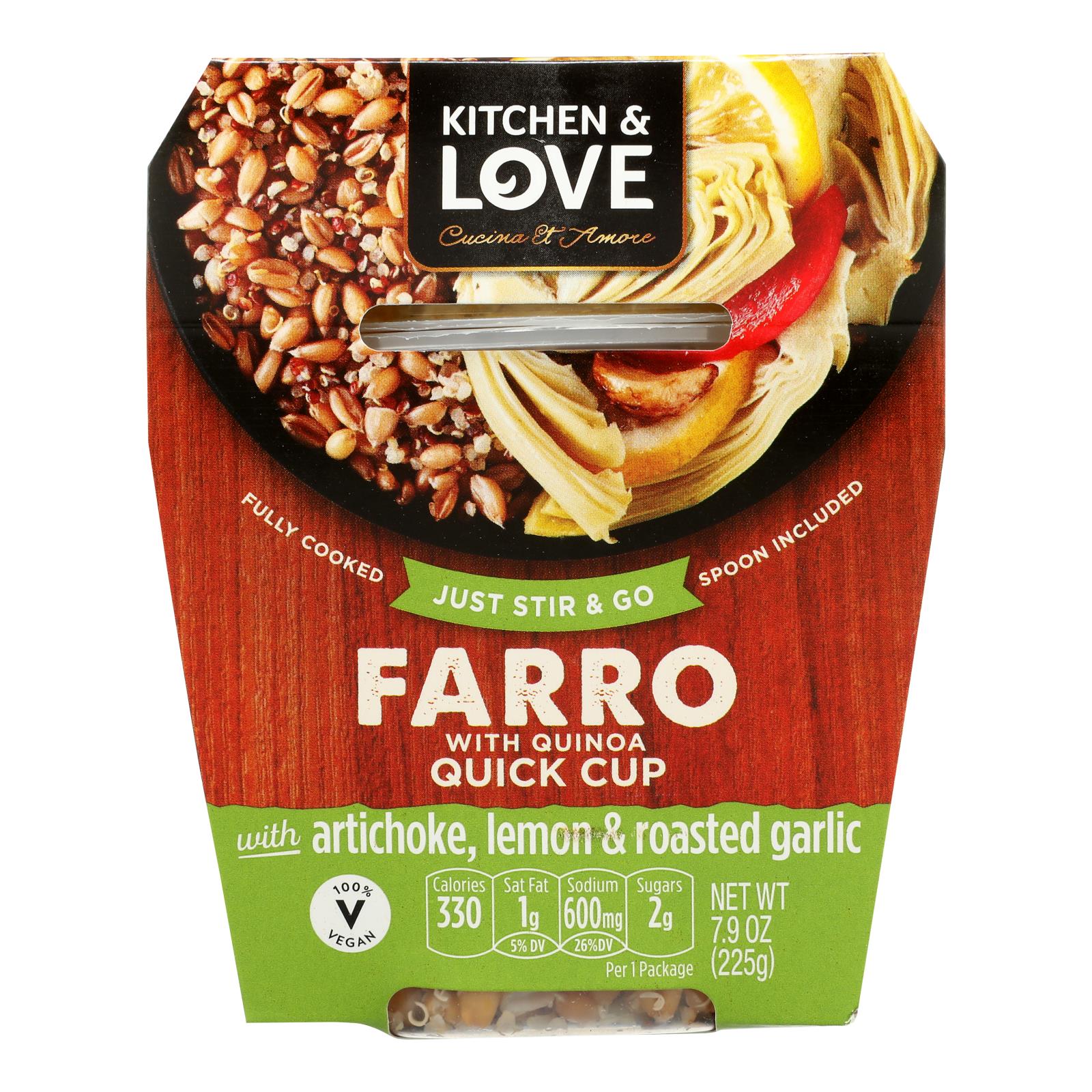 Cucina And Amore - Farro - Artichoke - Lemon - Garlic - Case Of 6 - 7.9 Oz