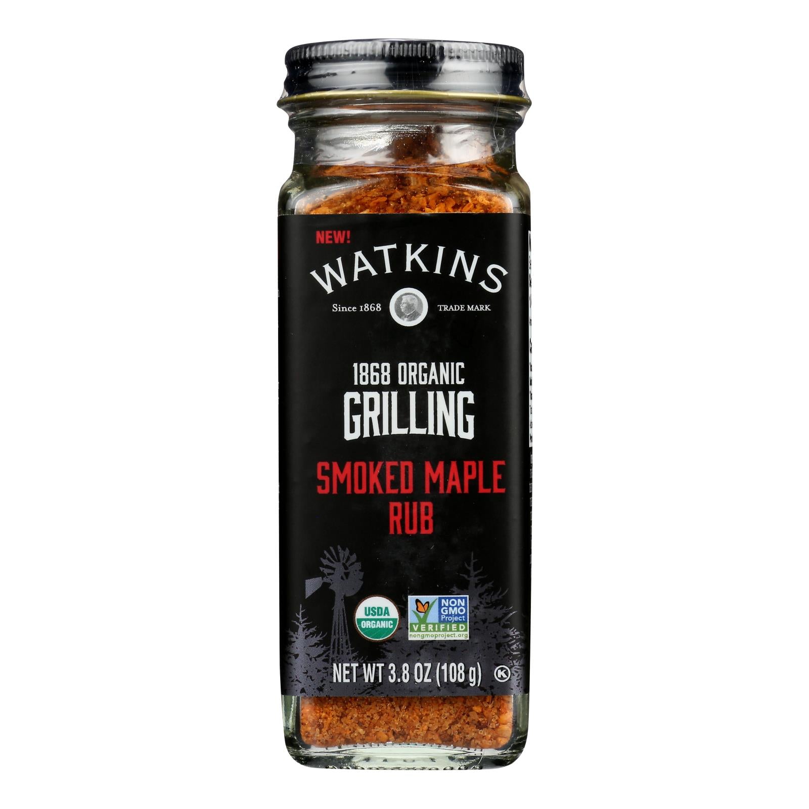 Watkins - Rub Smoked Maple - Case Of 3-3.8 Oz