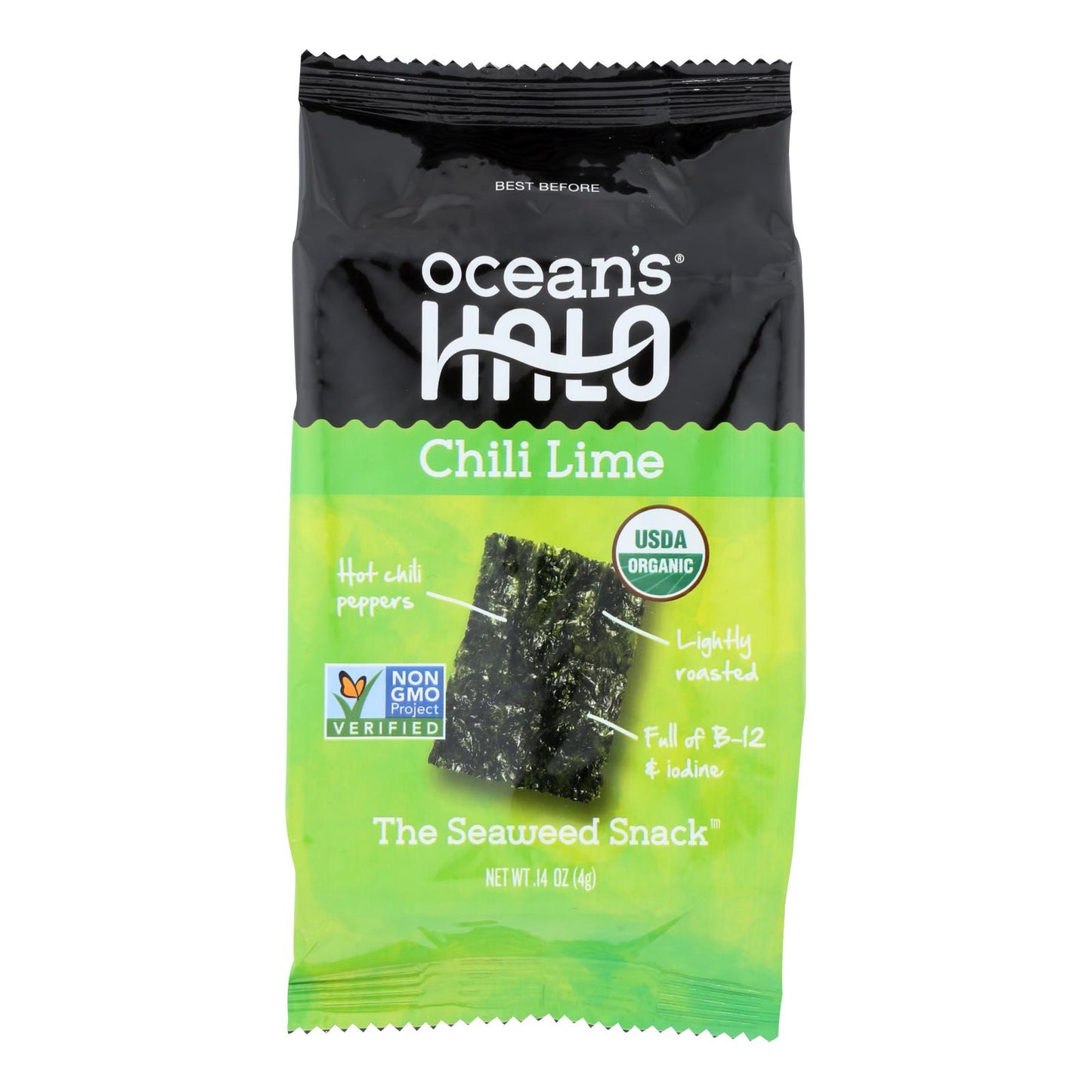 Ocean's Halo - Seawd Snack Chili Lime - Case Of 12 - .14 Oz
