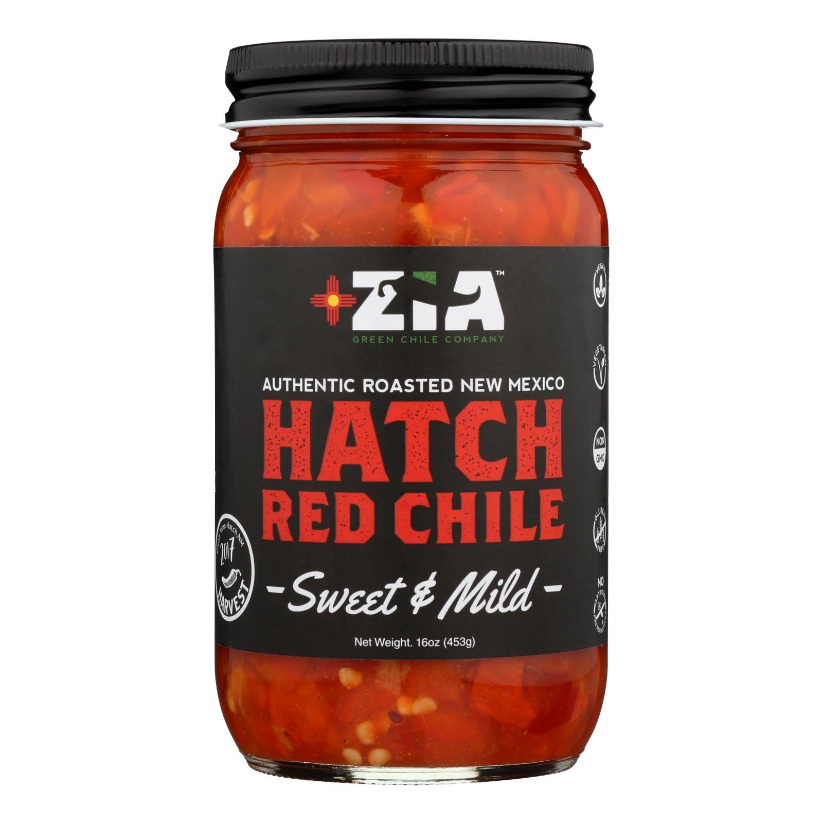Zia Green Chile Company - Red Chile Swt/mld Hatch - Case Of 6 - 16 Oz