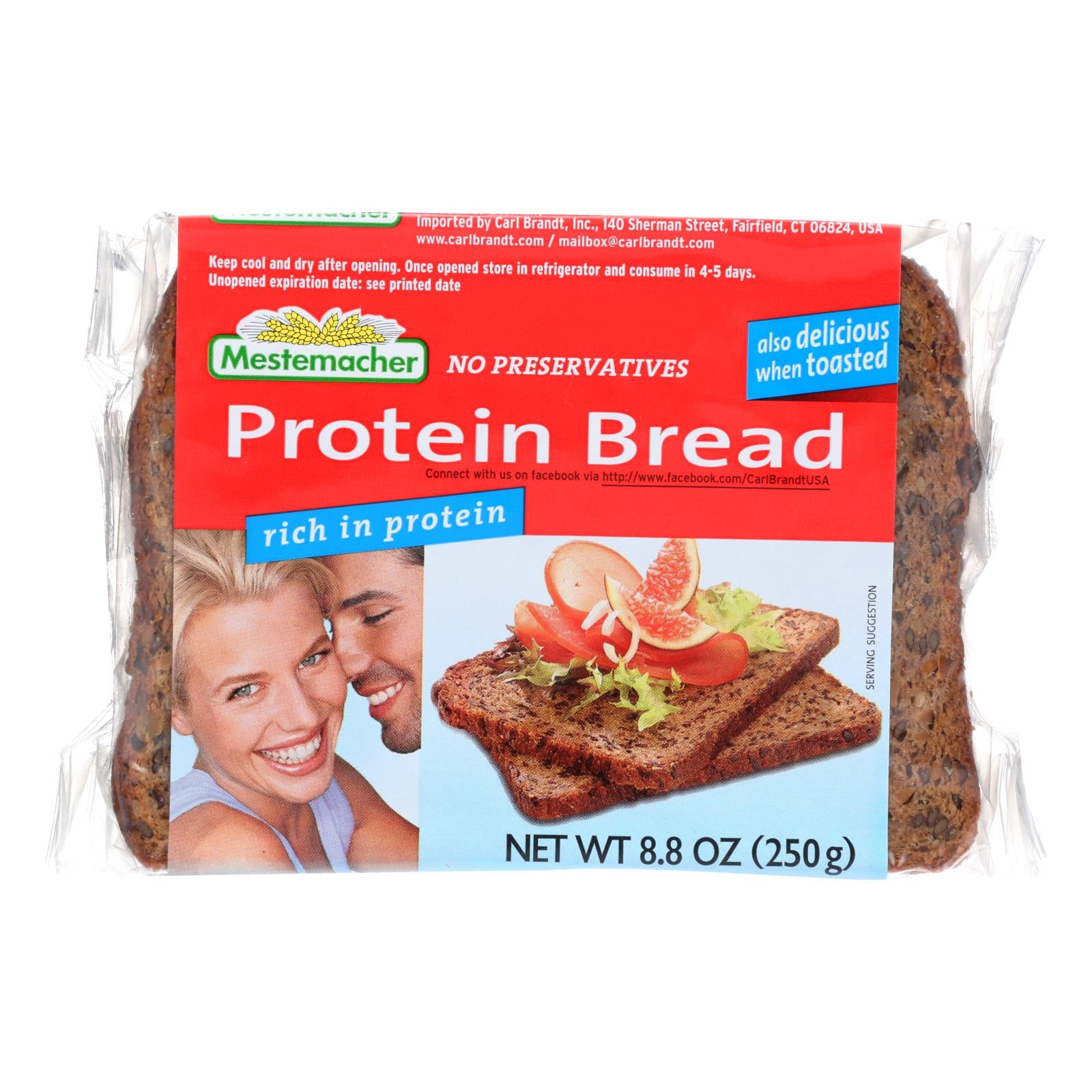 Mestemacher Bread Bread - Protein - Case Of 9 - 8.8 Oz