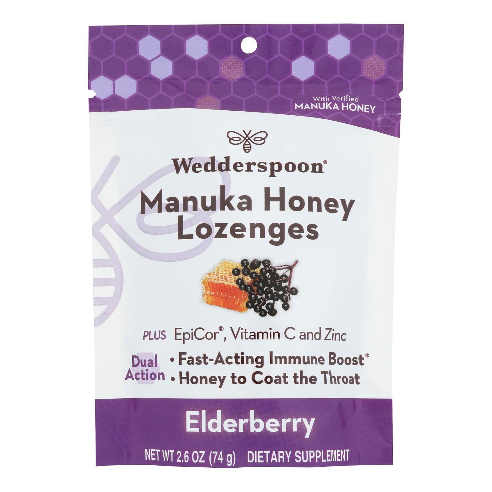 Wedderspoon - Loz Manuka Honey Elderberry - Case Of 6-2.6 Oz