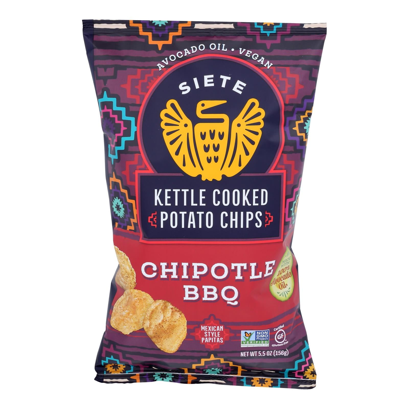 Siete - Kettle Chip Chipotle Bbq - Case Of 6-5.5 Oz