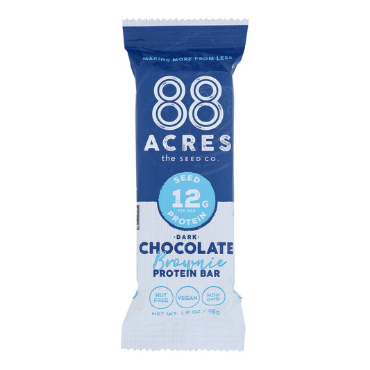 88 Acres - Protein Bar Dark Chocolate Brownie - Case Of 9-1.9 Oz