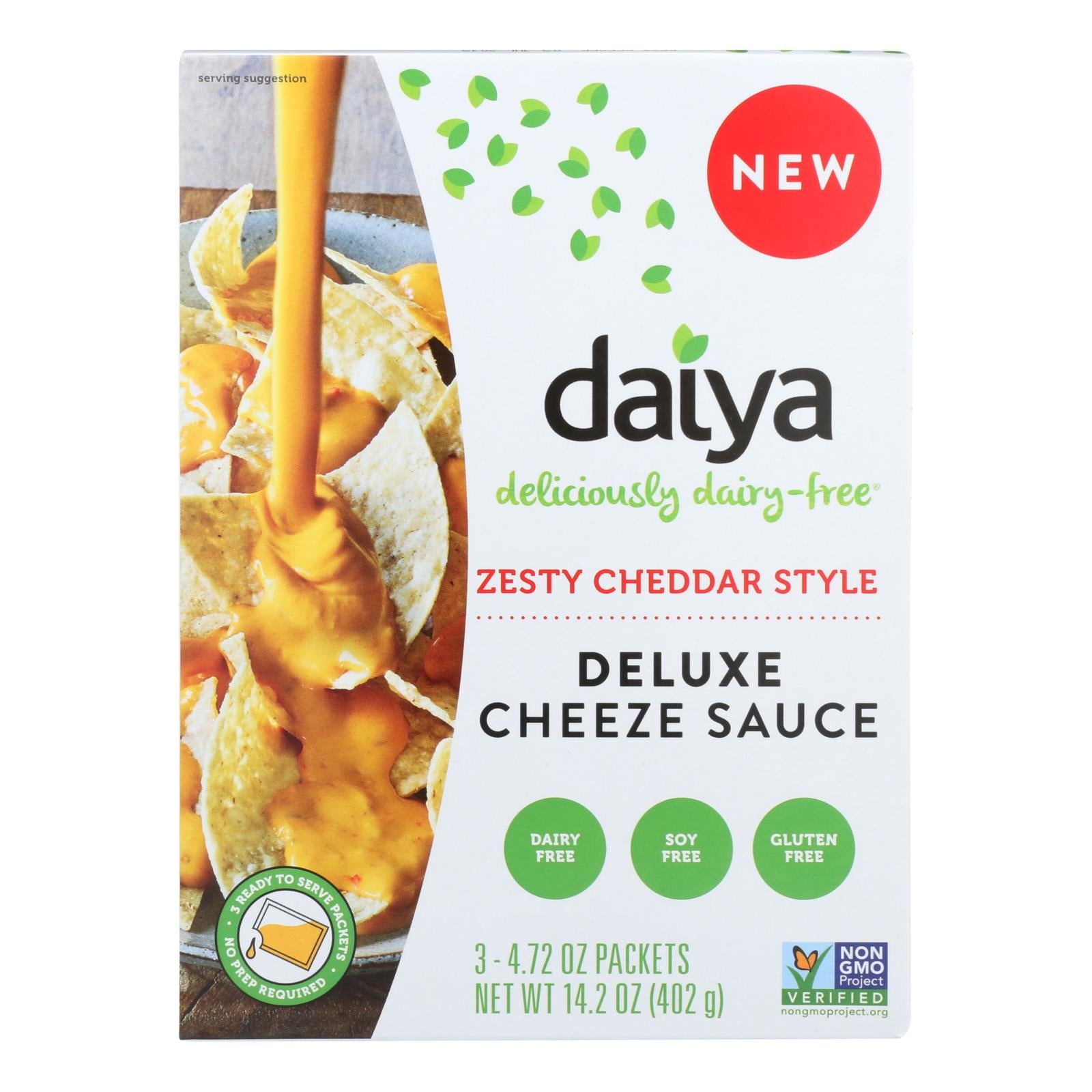 Daiya Deluxe Cheeze Sauce, Zesty Cheddar Style - Case Of 8 - 14.2 Oz