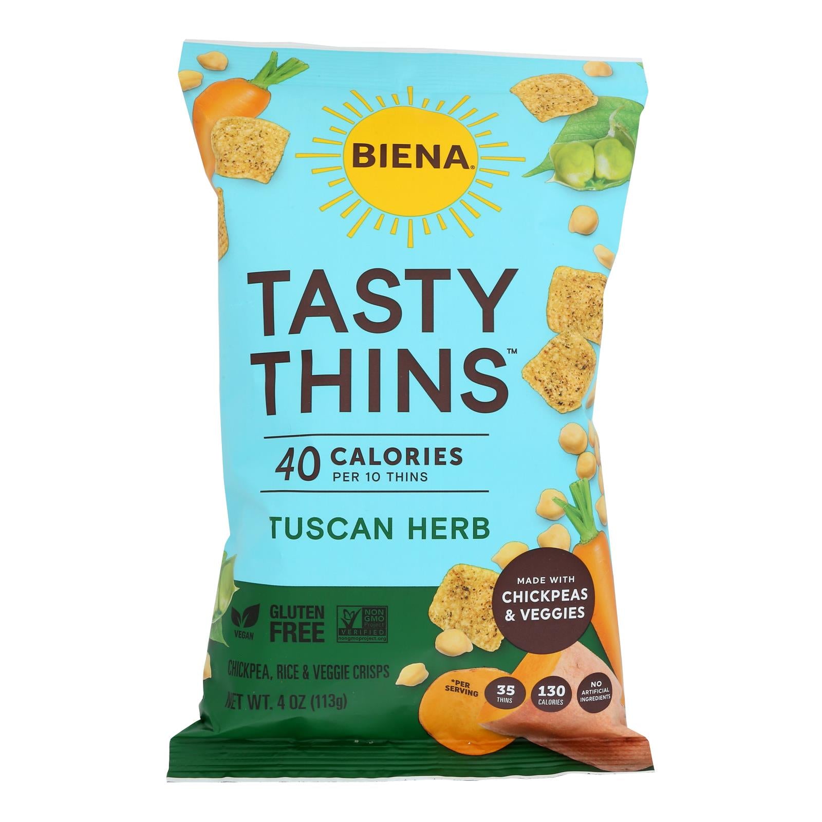 Biena Llc - Tasty Thins Tuscan Herb - Case Of 12-4 Oz