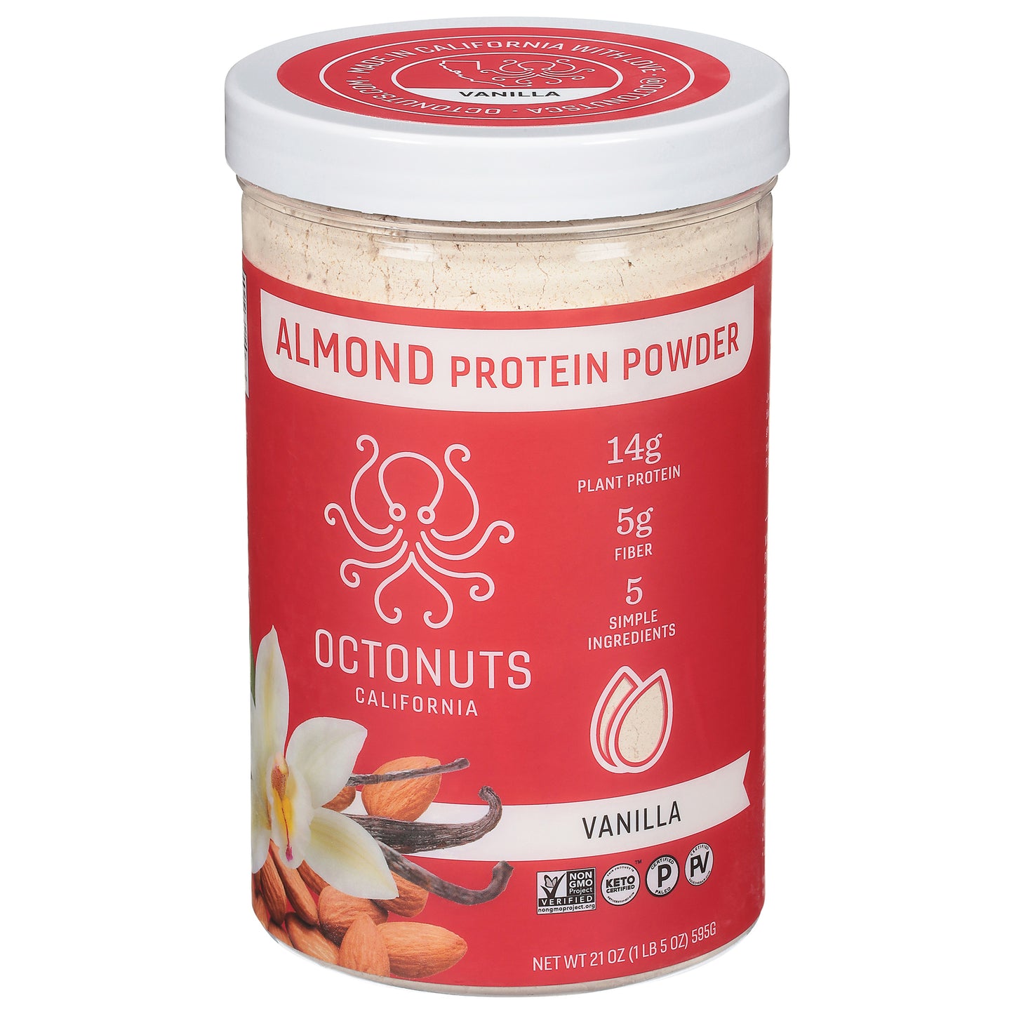 Octonuts - Almond Protein Powder Vanilla - Case Of 8-21 Oz